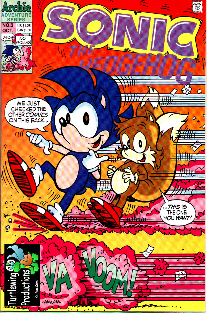 Sonic - Archie Adventure Series October 1993 Comic cover page